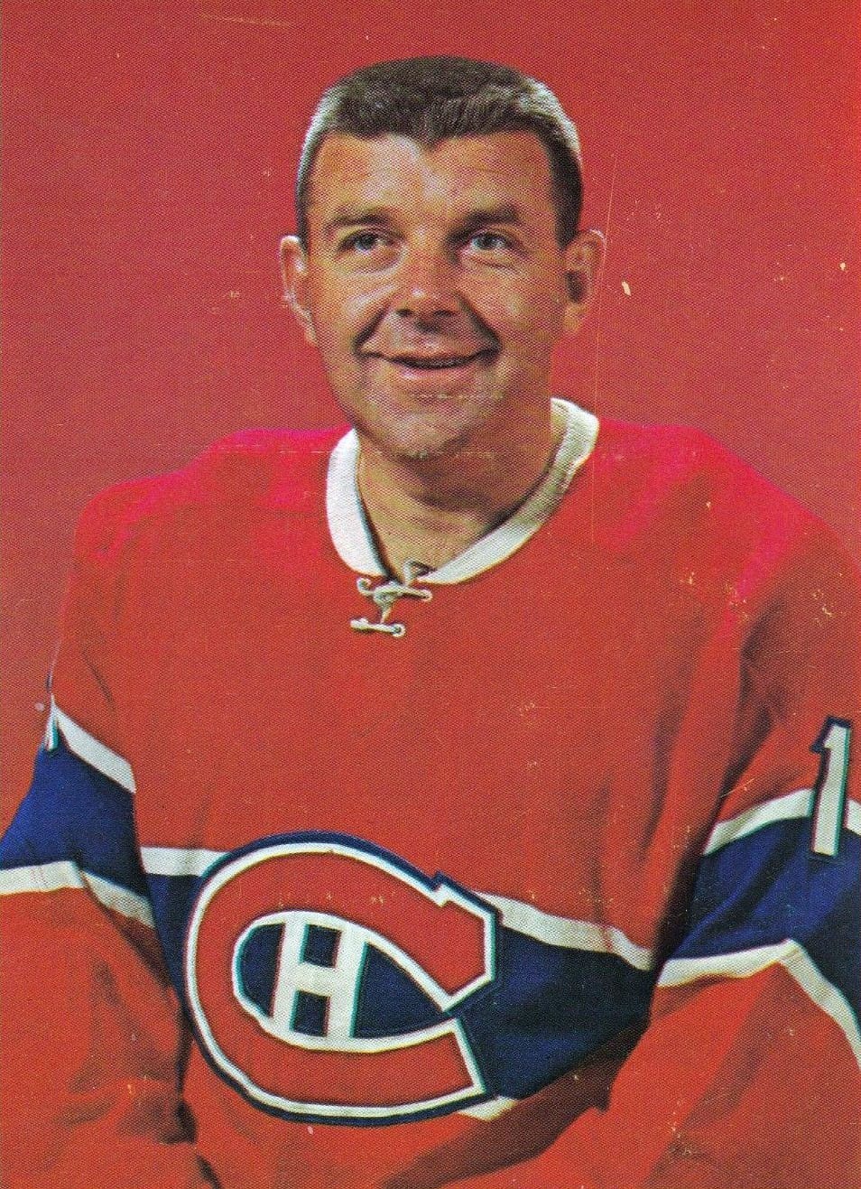 Gump Worsley, the Canadiens goaltender Orr beat for his first NHL goal, on a mid-1960s Chex cereal card.