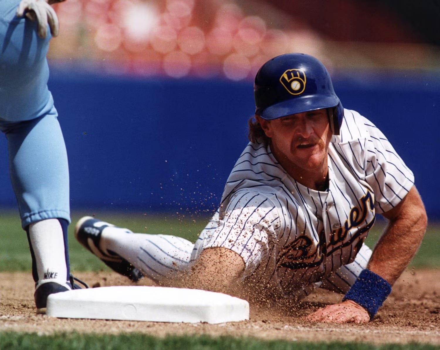 Yount sliding in.