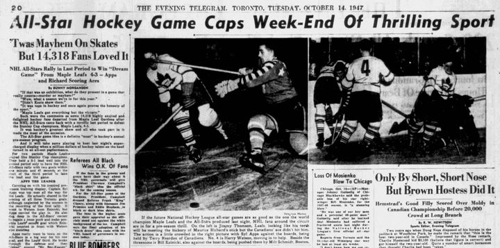 On This Date: The NHL's First All-Star Game (Oct. 13, 1947)