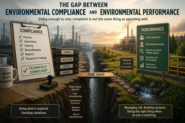 The Gap Between Environmental Compliance and Environmental Performance