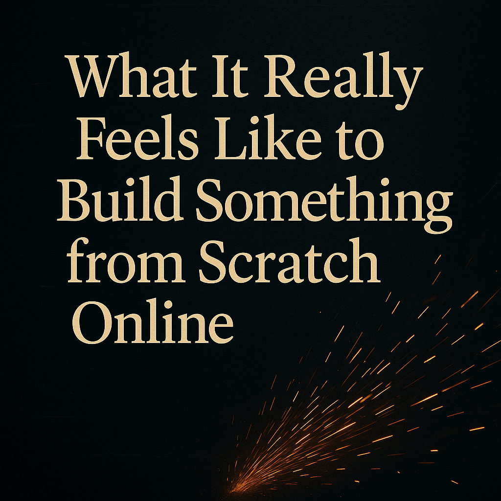 What It Really Feels Like to Build Something from Scratch Online