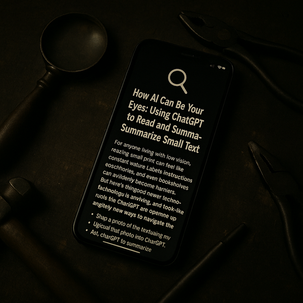 How AI Can Be Your Eyes: Using ChatGPT to Read and Summarize Small Text