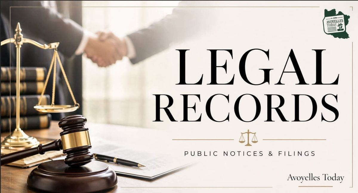 Avoyelles Parish Legal Records in April 2026