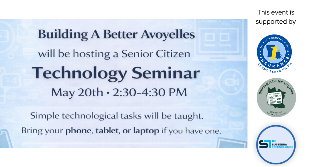 Join the Senior Citizen Technology Seminar on May 20th for free!