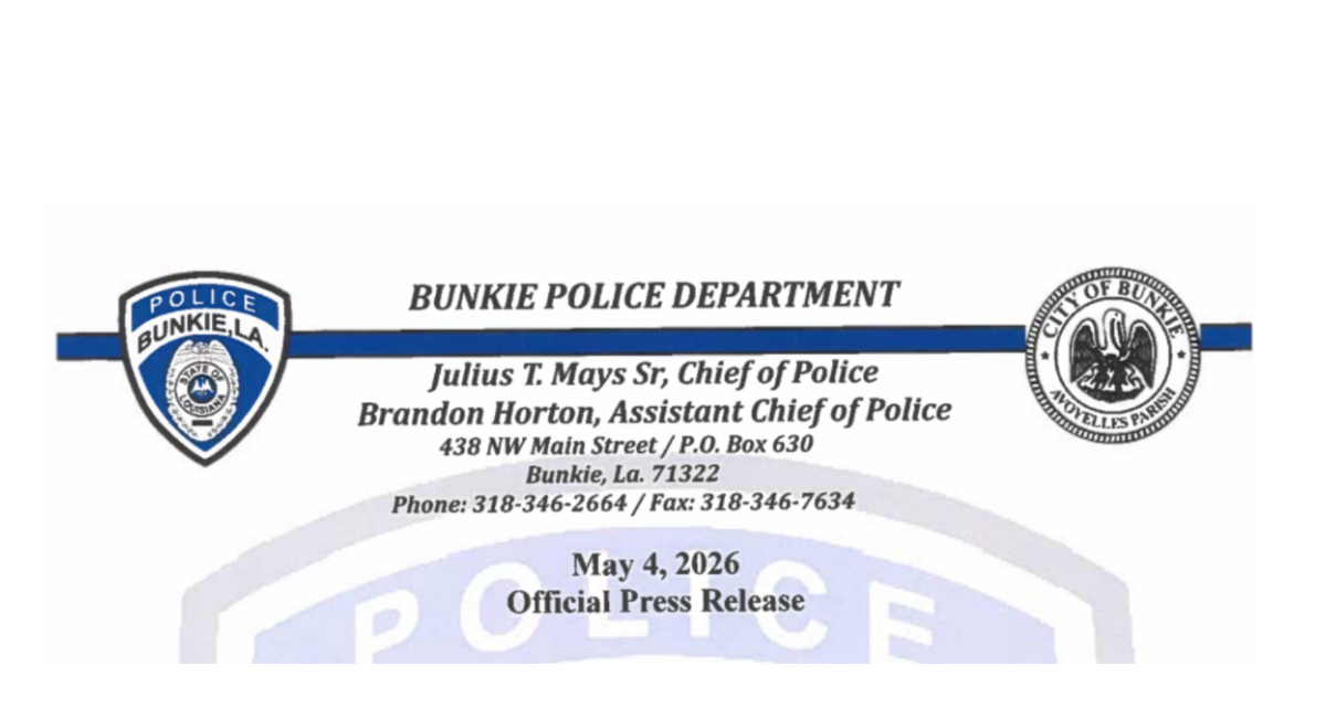 Bunkie PD Update on Bunkie Shooting
