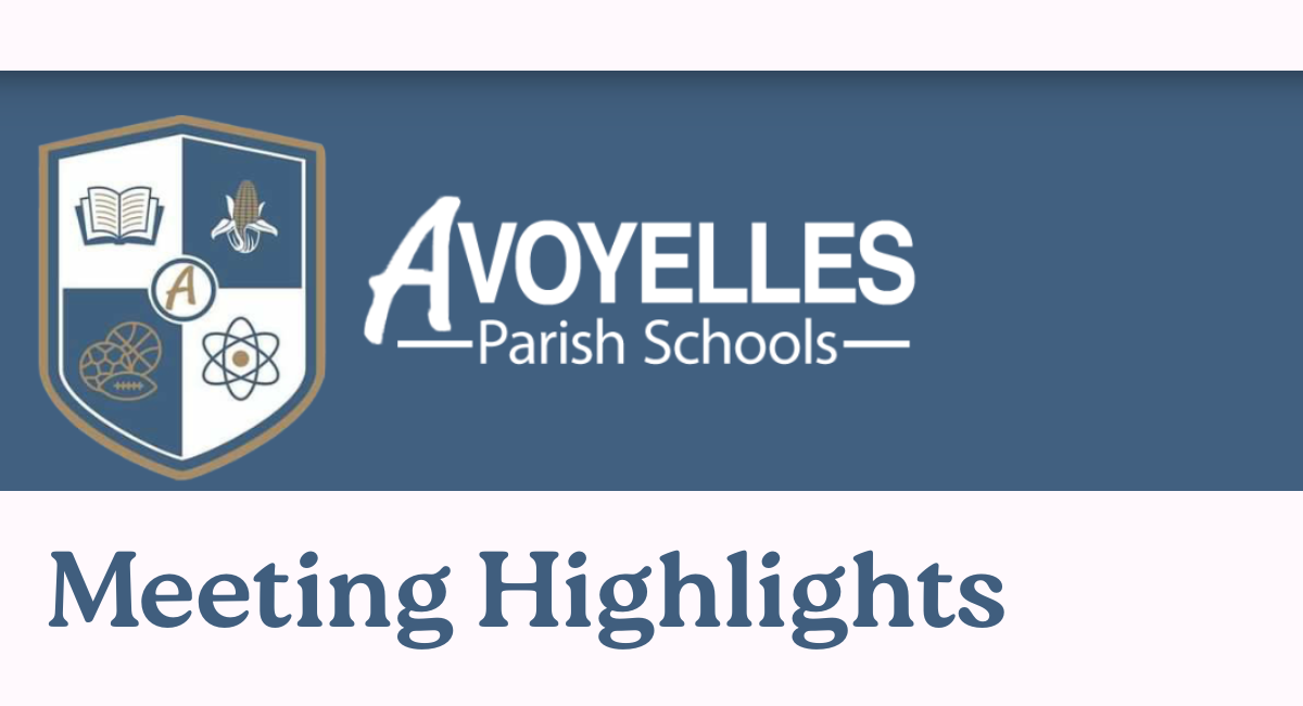 Avoyelles Parish School Board Meeting Highlights