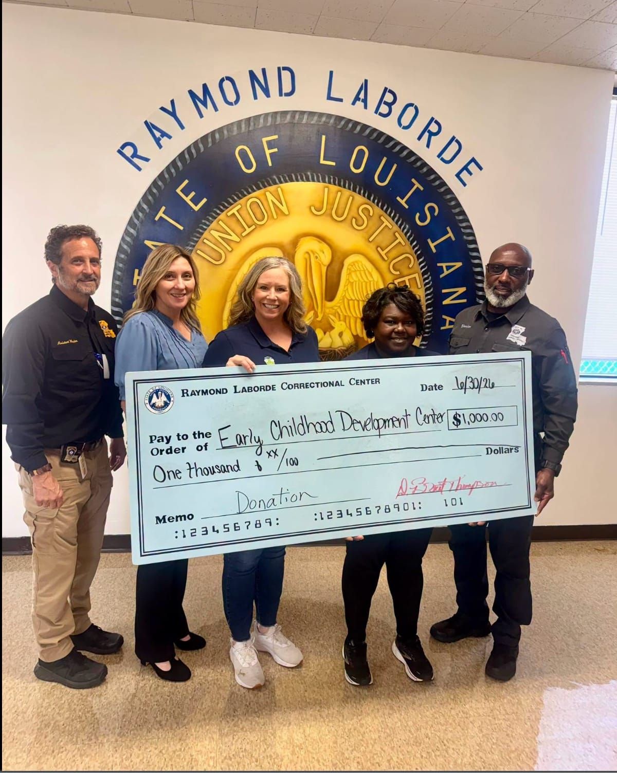 Early Childhood Center receives $1,000 donation
