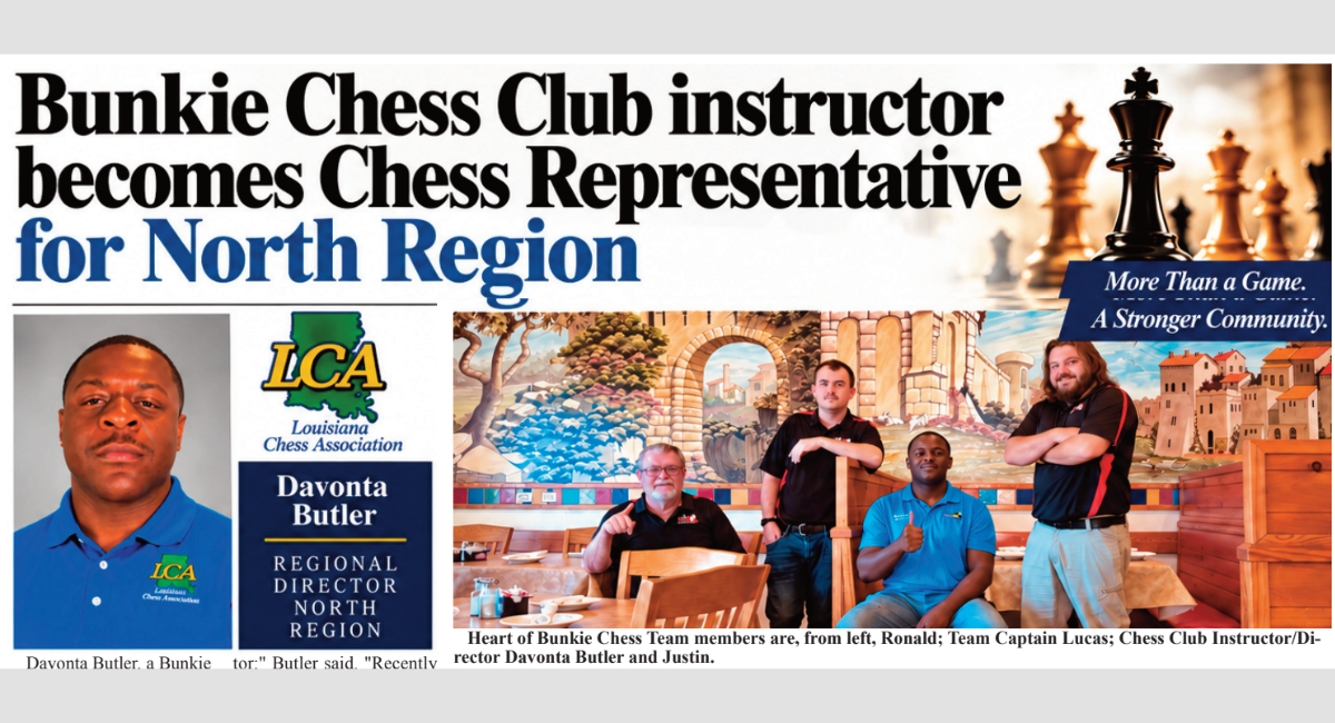 Davonta Butler named Chess Representative for Louisiana Chess Association North Region