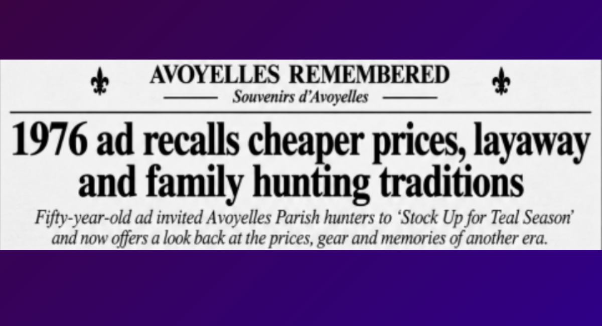 1976 ad recalls cheaper prices, layaway, and family hunting traditions!