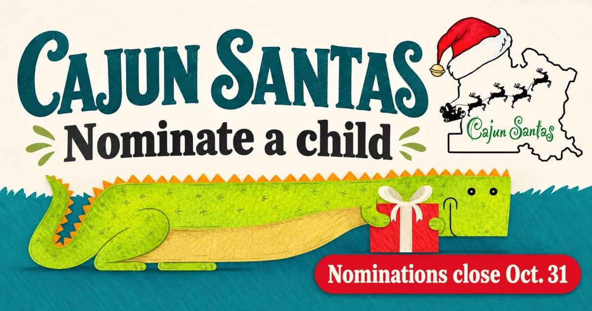 Cajun Santas accepting Christmas gift nominations through Oct. 31