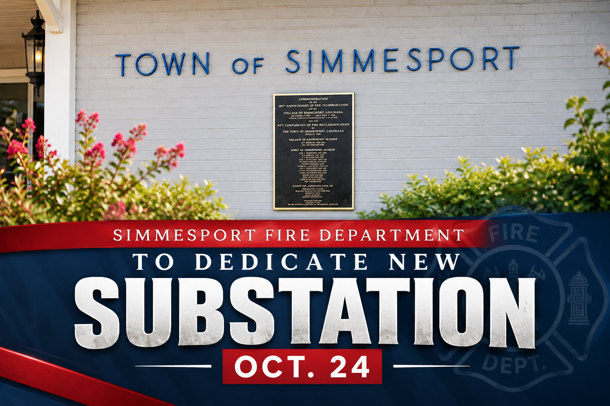 Simmesport Fire Department to dedicate new substation Oct. 24