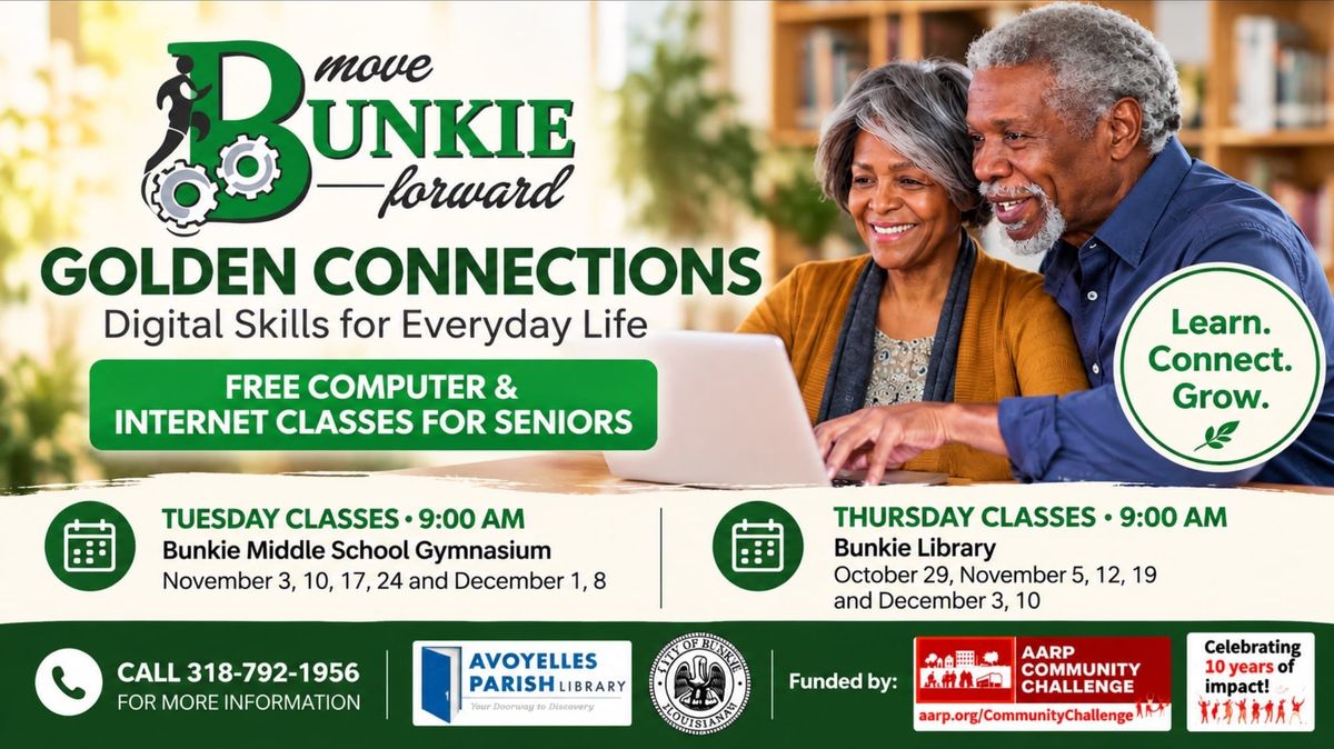 Free computer classes for seniors to begin Oct. 29 in Bunkie