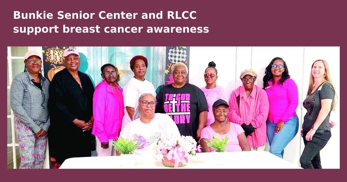 Bunkie Senior Center and RLCC show support for breast cancer awareness