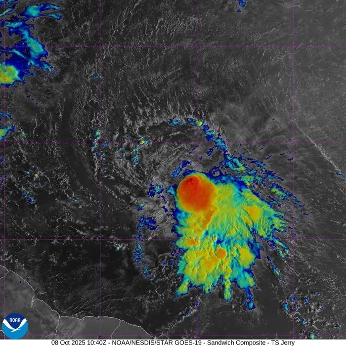 Tropical Storm Jerry Strengthens in the Atlantic