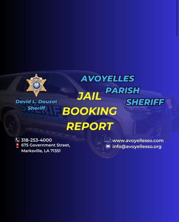Avoyelles Parish Sheriff’s Office – Jail Booking Report