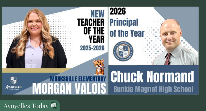 🎉 Celebrating Avoyelles Parish's Top Educators: Valois & Normand Awarded! 🏆