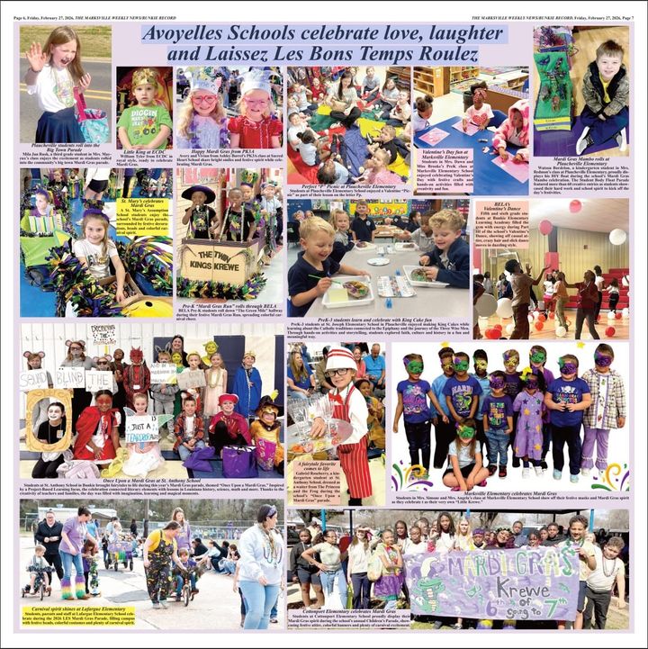 Avoyelles Schools celebrate love, laughter and Laissez Les Bons Temps Roulez