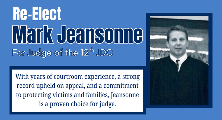 Mark Jeansonne Running for Re-Election for Judge of Avoyelles Parish