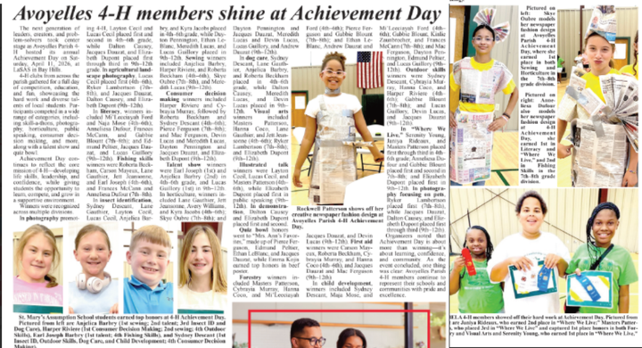 Celebrating Excellence at Avoyelles Parish 4-H Achievement Day!