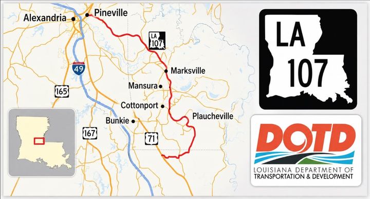 $5.3 Million Highway 107 Improvement Project to Begin Aug. 10 in Avoyelles Parish