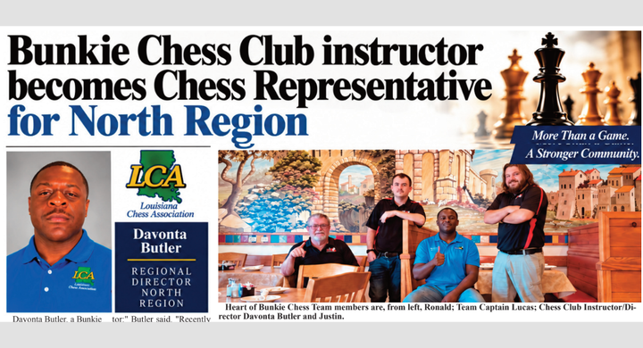 Davonta Butler named Chess Representative for Louisiana Chess Association North Region