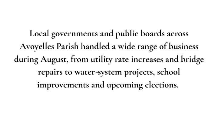 Parishwide roundup: Rates, repairs, projects and elections