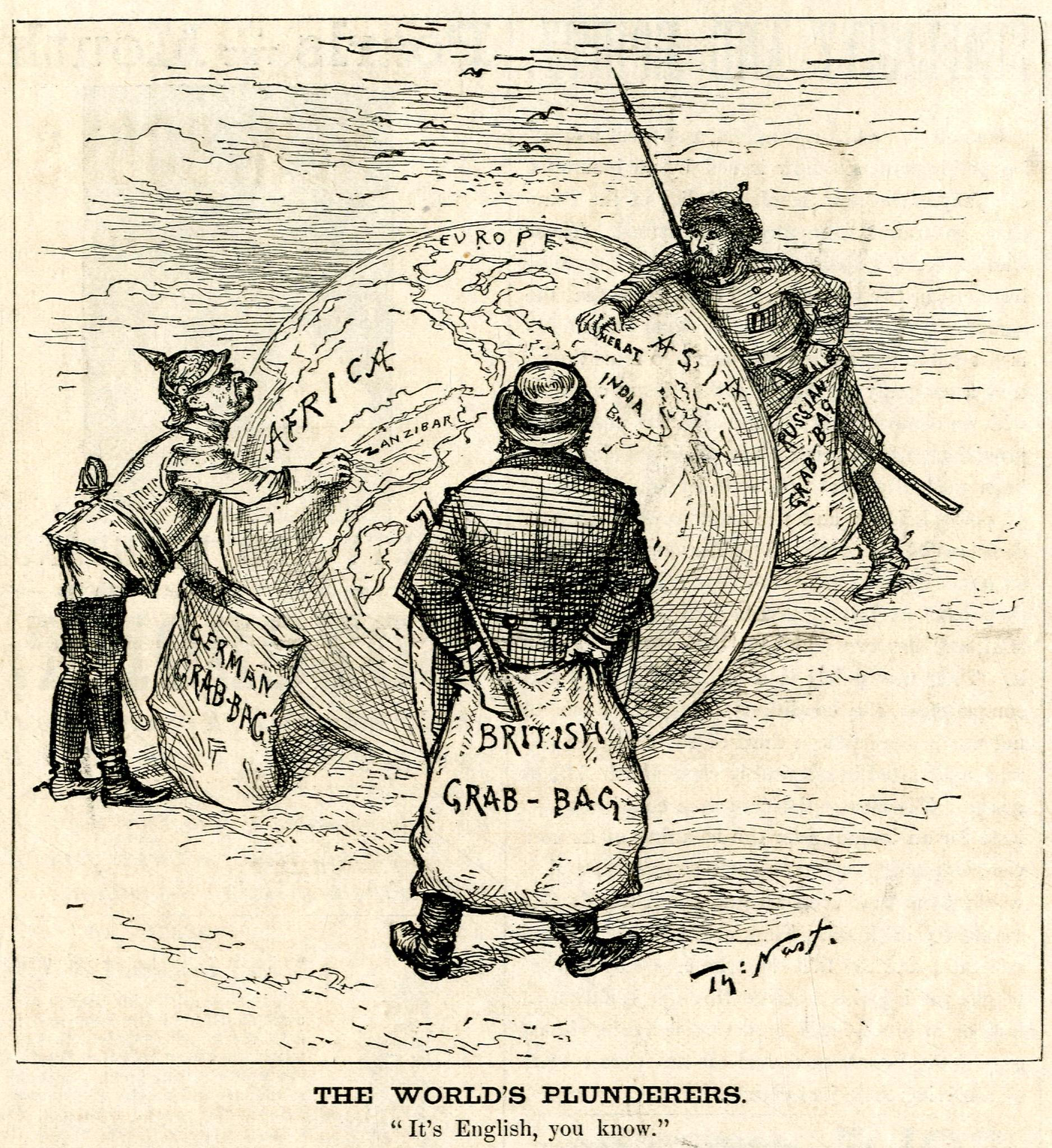 1885 cartoon by Thomas Nast. It was published in Harper’s Weekly in 1885. Source: https://www.dilibri.de/rlb/content/pageview/1829816