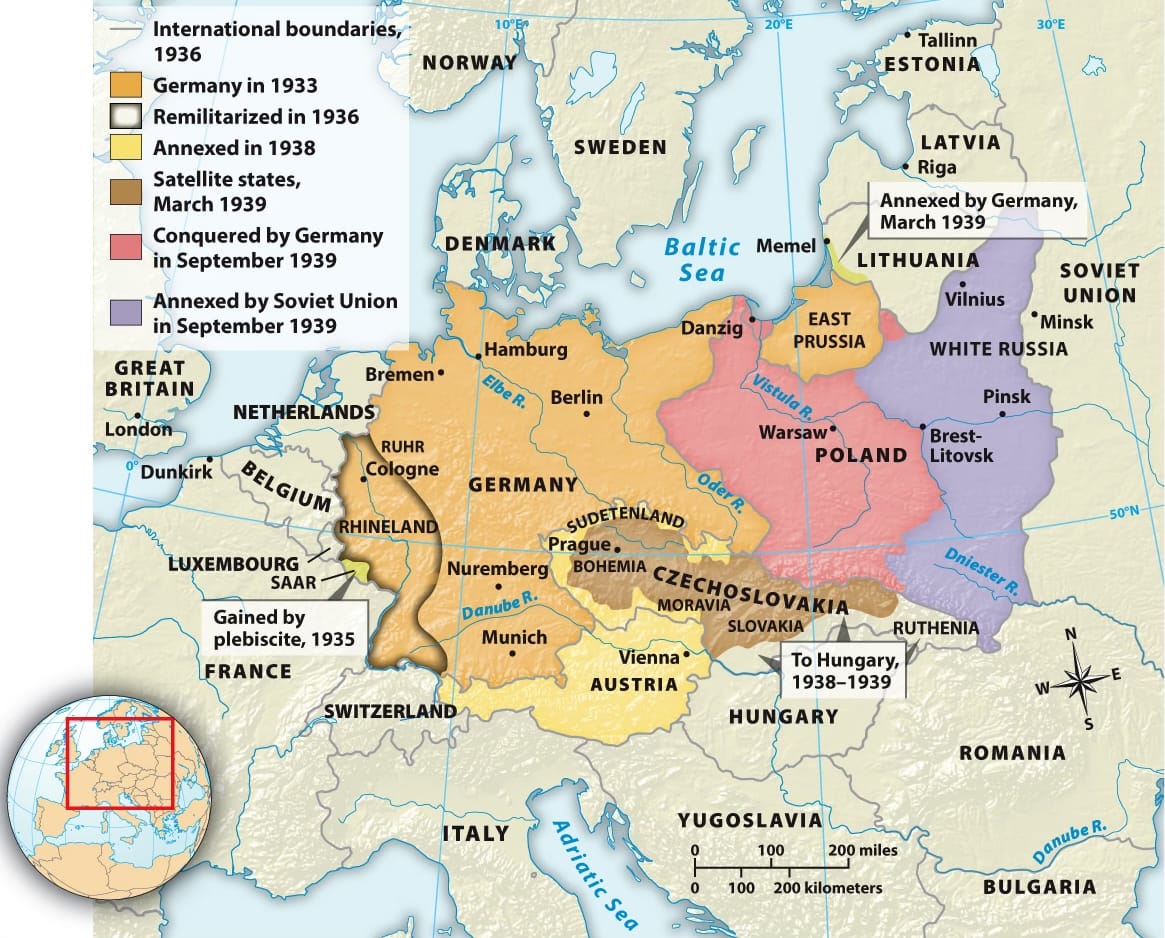 Germany in the 1930s. Source: A History of World Societies.