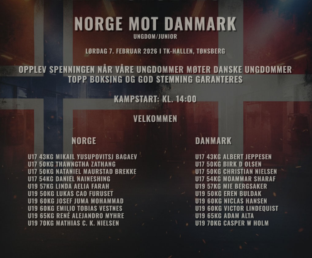 Norge vs Danmark - landskamp boksing