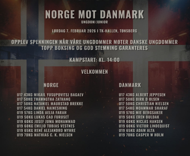 Norge vs Danmark - landskamp boksing