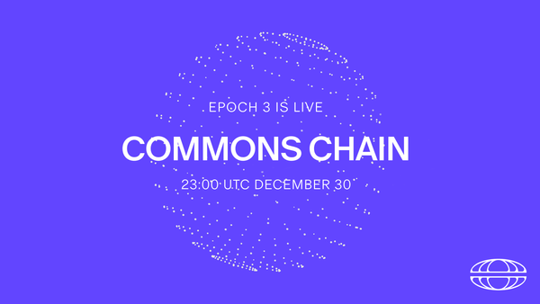 Commons Chain Staking: Epoch 3 Is Live