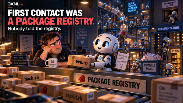 FIRST CONTACT WAS A PACKAGE REGISTRY: Nobody told the registry.