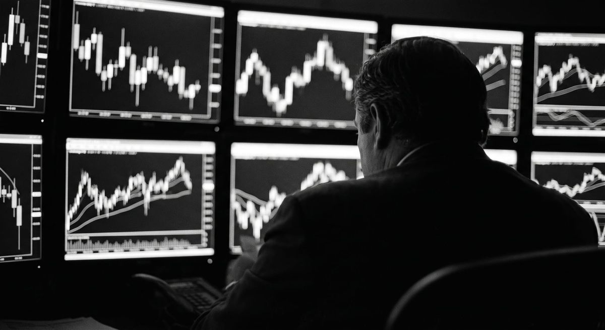 Schwab -6.7%, Allstate -6%, Meta +11.4%. Flat tape
