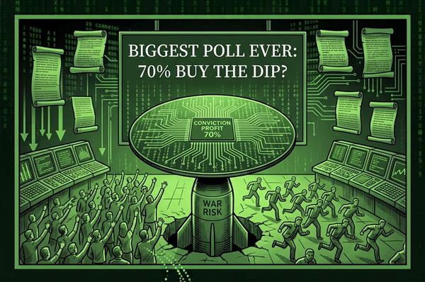 70% of you said buy the dip. TSMC reports Thursday. That's when we find out if conviction was enough