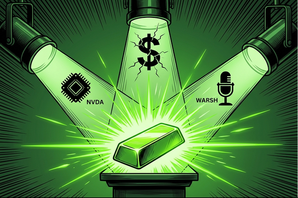 Nvidia Wednesday. Warsh Friday. Gold already voted. $4,700