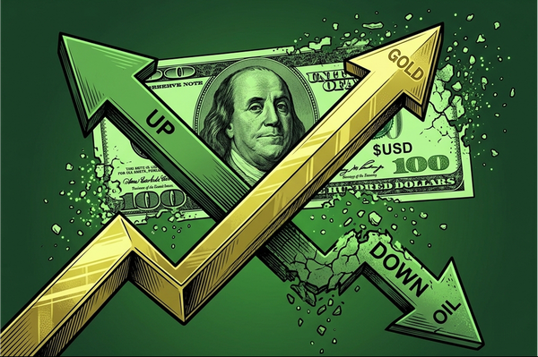 Gold rose. Oil fell. The market is trading the dollar, not Iran