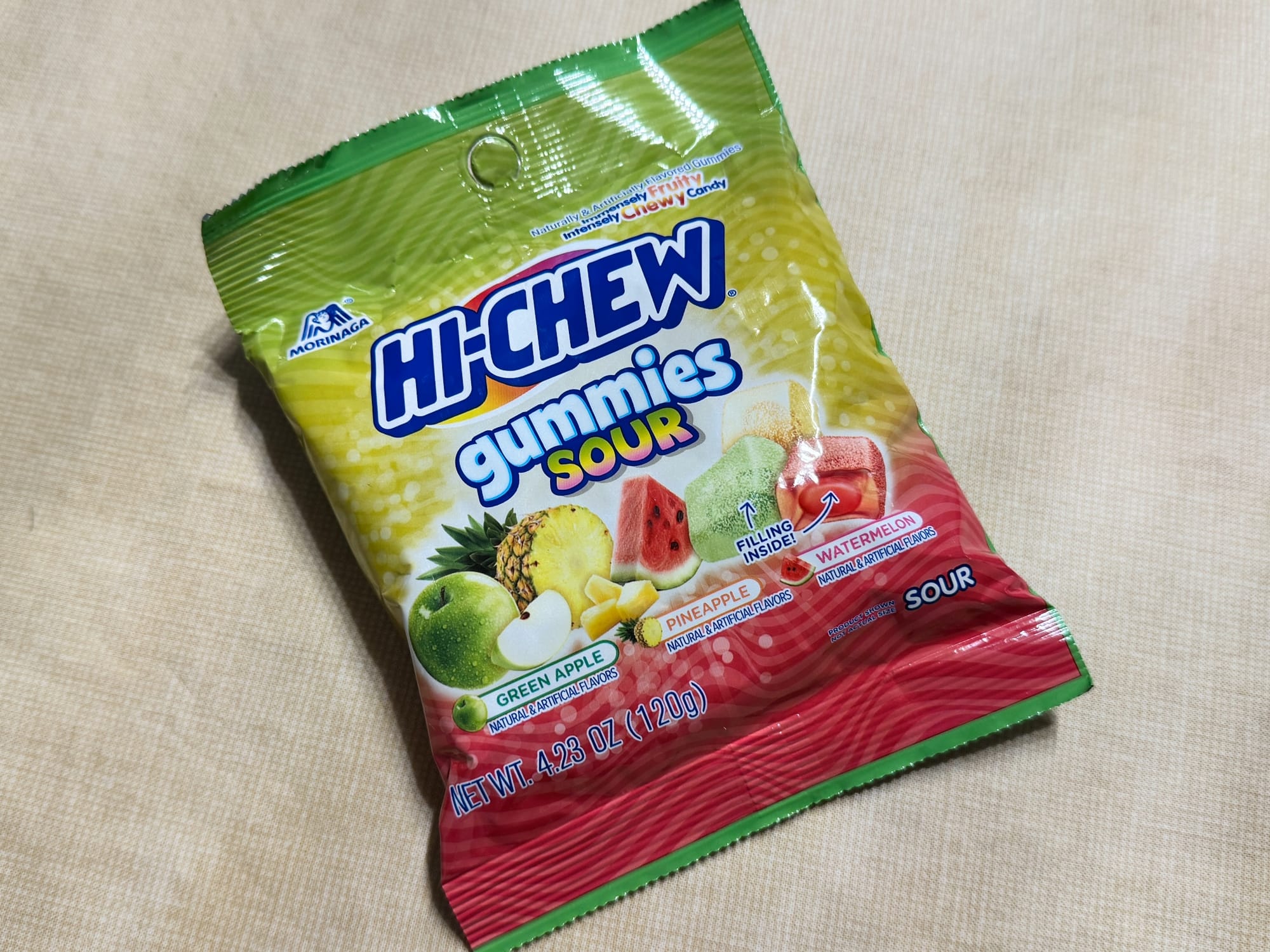 Hi-Chew sour gummies package.