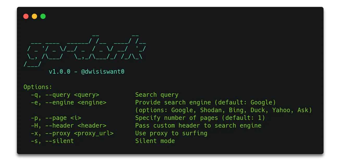 The fastest dork scanner written in Go