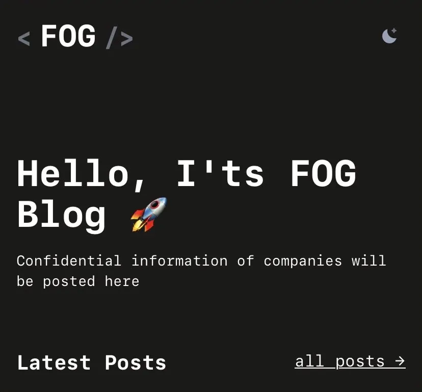 New Fog Ransomware Leak Site