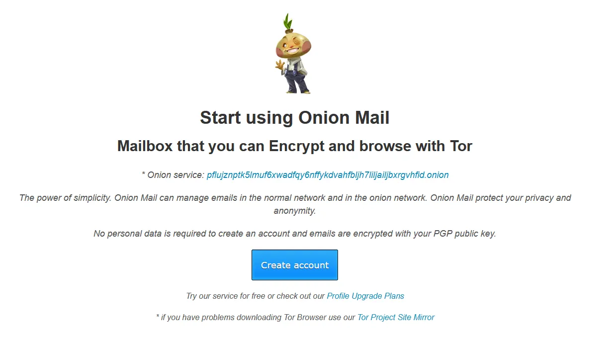Onion Mail - Encrypted and Anonymous Email on the Dark Web