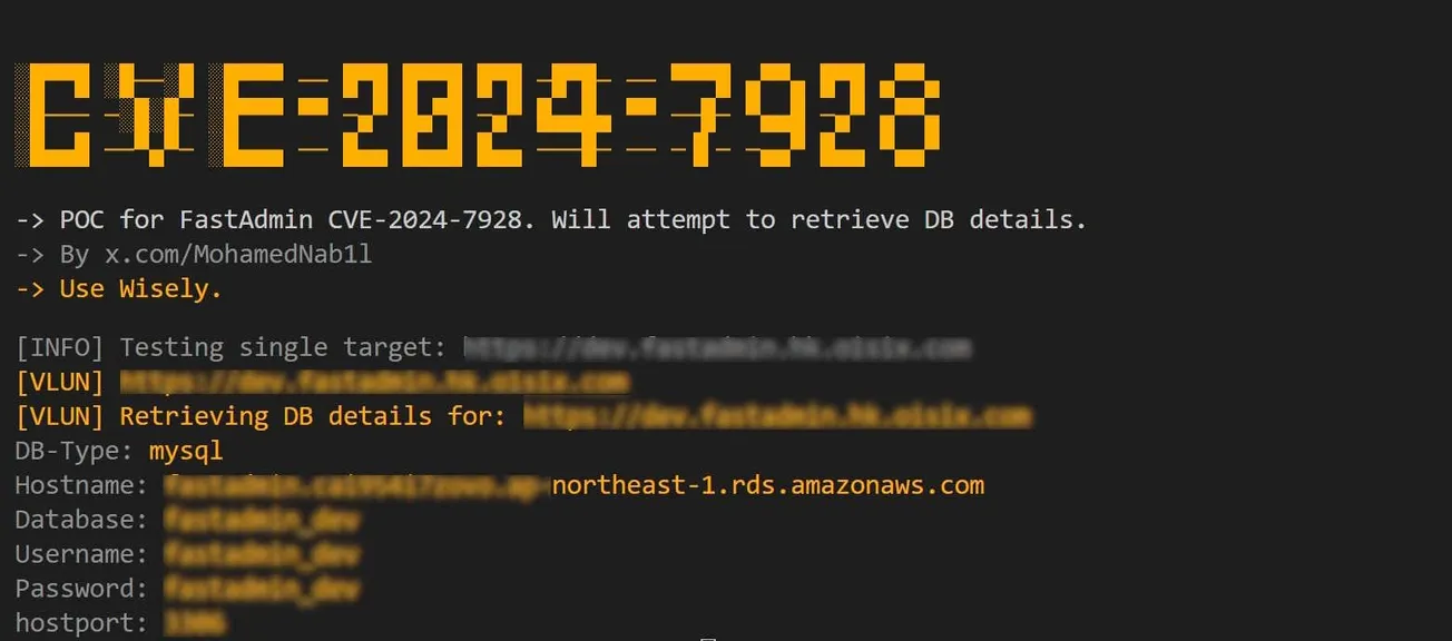 Bulk Scanning and Exploitation Tool for CVE-2024-7928 FastAdmin Instances