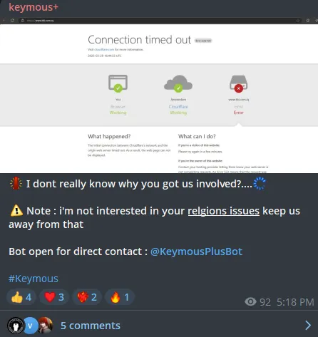 Keymous Targeted the Website of Trade Bank of Iraq
