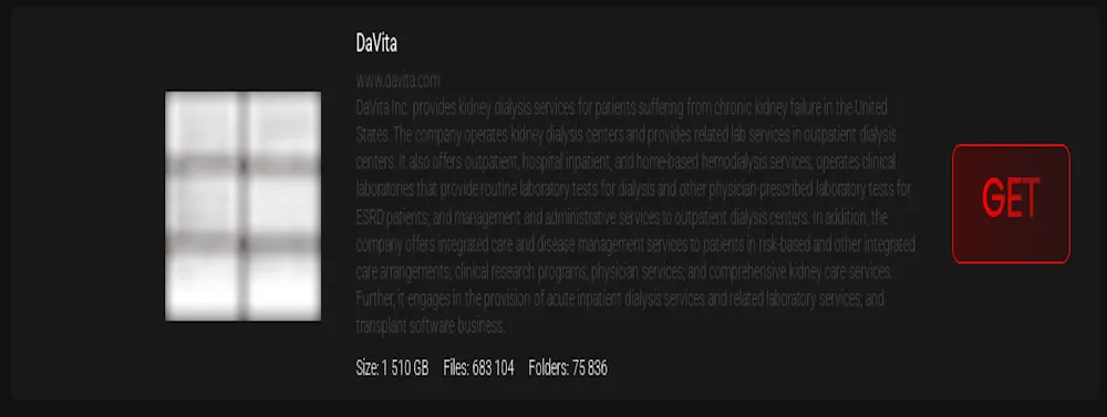 DaVita Inc falls victim to INTERLOCK Ransomware