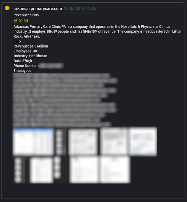 Arkansas Primary Care Clinic has Fallen Victim to INC RANSOM Ransomware