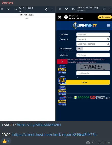 Vortex Targeted the Website of T.LY URL Shortener