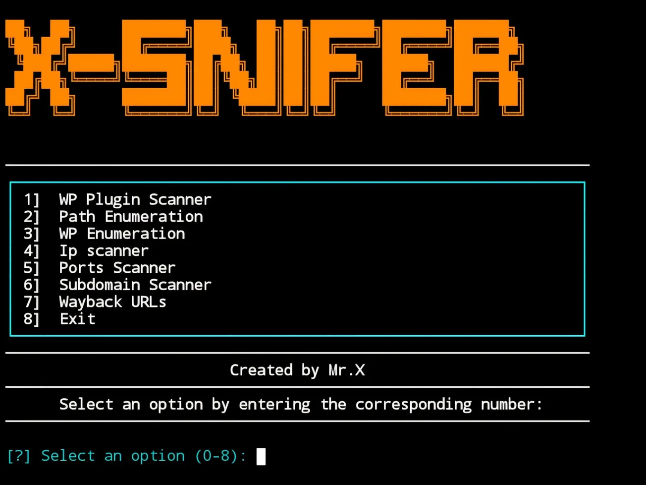 X-snifer: A versatile tool designed for scanning and gathering information from a website and simplifying various website analysis and network reconnaissance tasks