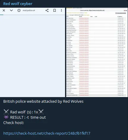 Red wolf ceyber Targeted the Website of Ministry of Defence Police (MDP)
