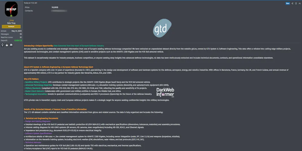 Alleged Data Breach of GTD System & Software Engineering
