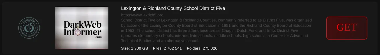 School District Five of Lexington & Richland Counties Falls Victim to INTERLOCK Ransomware